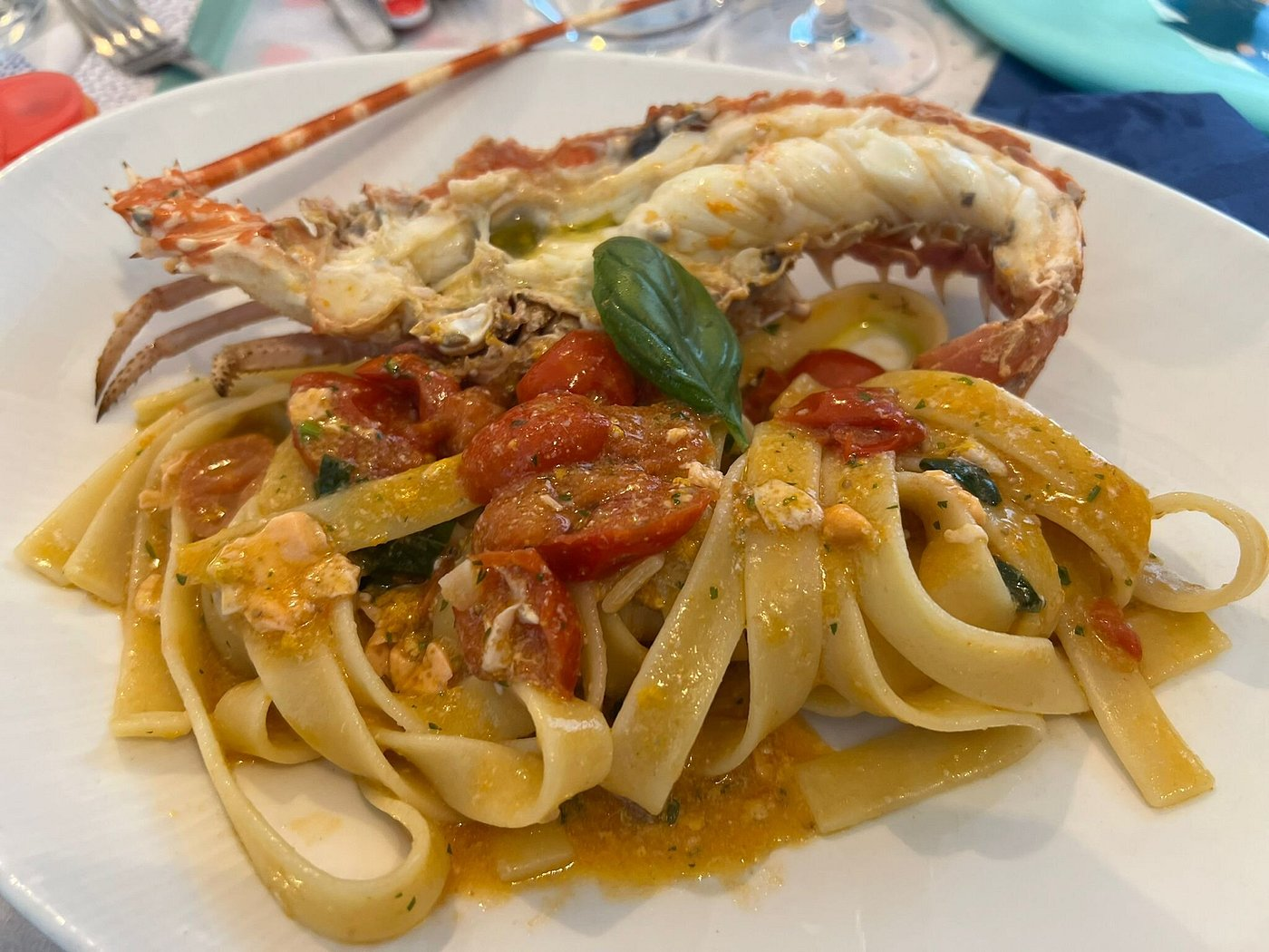 Lobster pasta dish